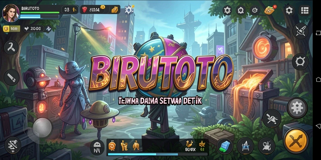 Tampilan gameplay yang menarik dan interaktif dalam BIRUTOTO.