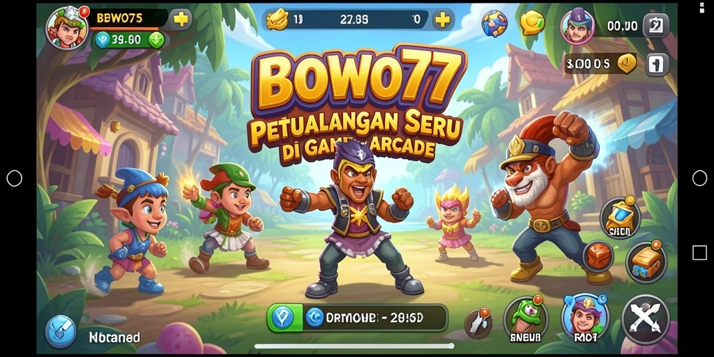 Tampilan gameplay seru dan penuh aksi di BOWO77.
