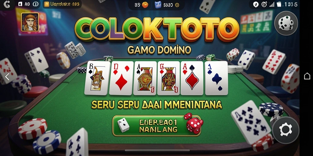 Tampilan gameplay Domino di COLOKTOTO yang menarik dan interaktif.