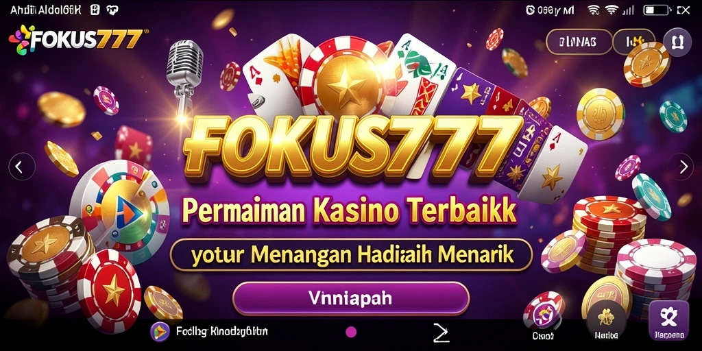 Tampilan menarik dari gameplay FOKUS777 di aplikasi Kasino.