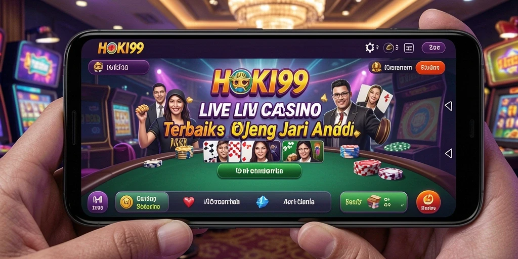 Tampilan permainan HOKI99 dengan dealer langsung yang menarik.