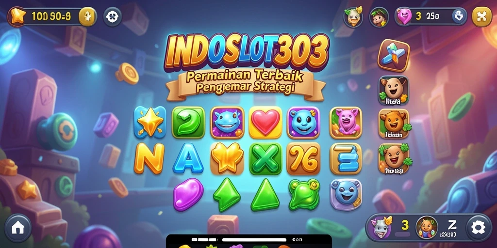 Tampilan menarik gameplay <strong>INDOSLOT303</strong> dengan aksi Match-3 yang seru dan menantang.