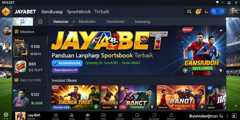 Screenshot menunjukkan tampilan antarmuka taruhan JAYABET yang menarik.