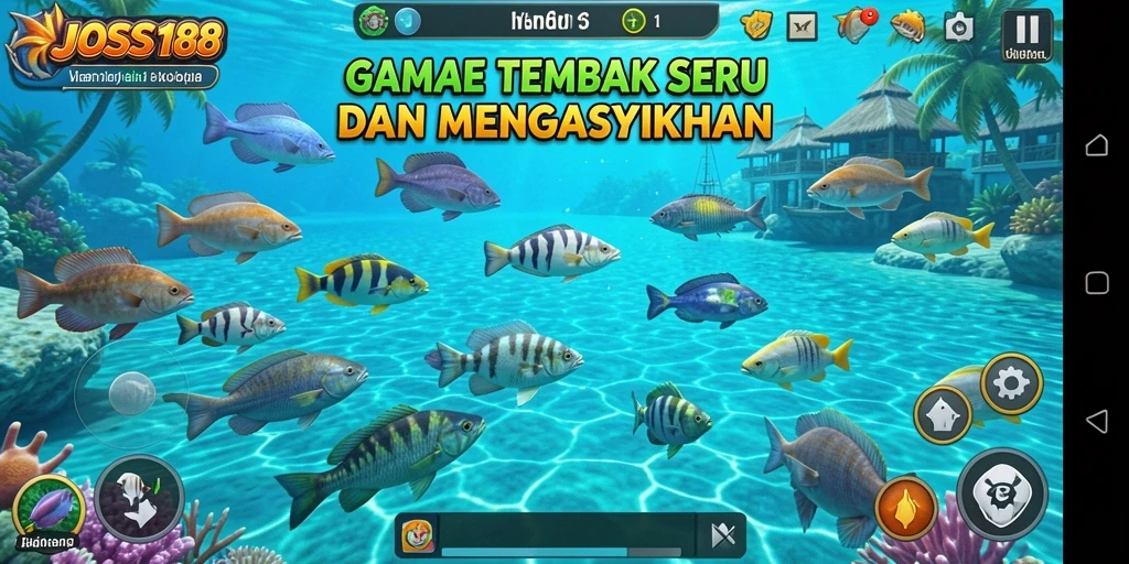 Gameplay seru JOSS188 ketika menangkap ikan.