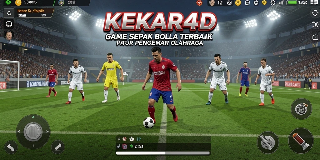 Tampilan menakjubkan dari gameplay sepak bola yang seru.