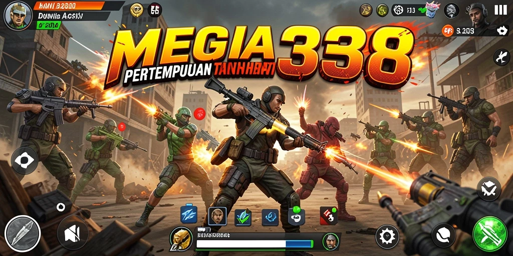 Tampilan aksi mendebarkan di MEGA338 dengan grafis menawan.