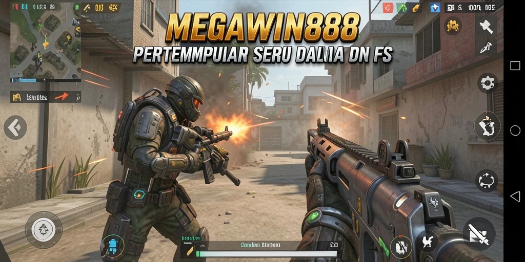 Gambaran menegangkan dari gameplay FPS MEGAWIN888.