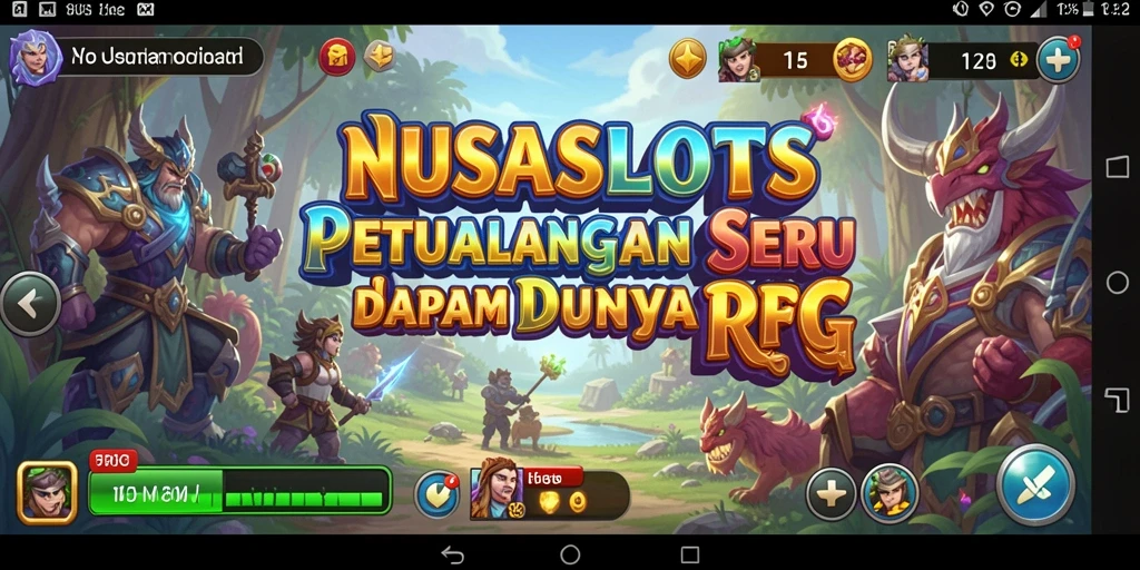 Tampilan gameplay RPG yang menegangkan dan seru di NUSASLOTS.