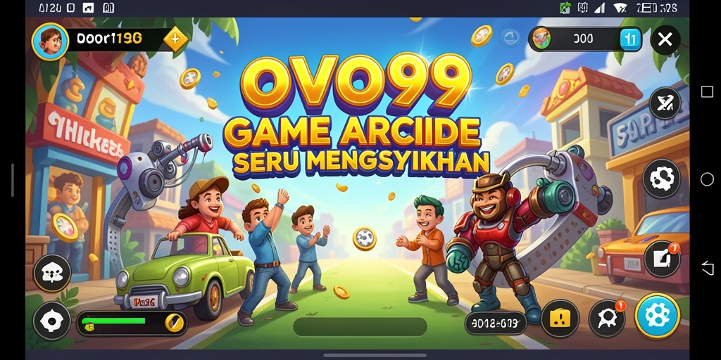 Screenshot menunjukkan gameplay OVO99 yang seru dan menantang.