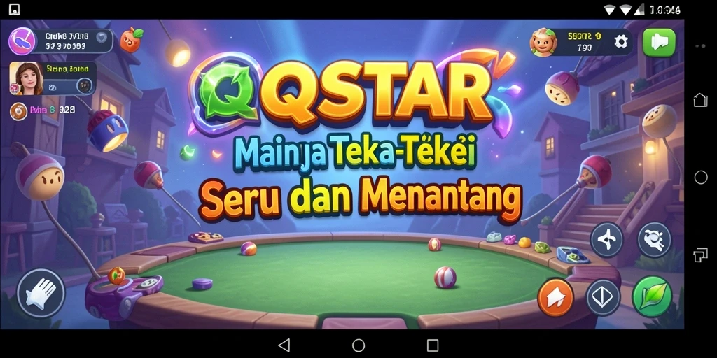 Screenshot gameplay yang menunjukkan, teka-teki seru di QQSTAR.