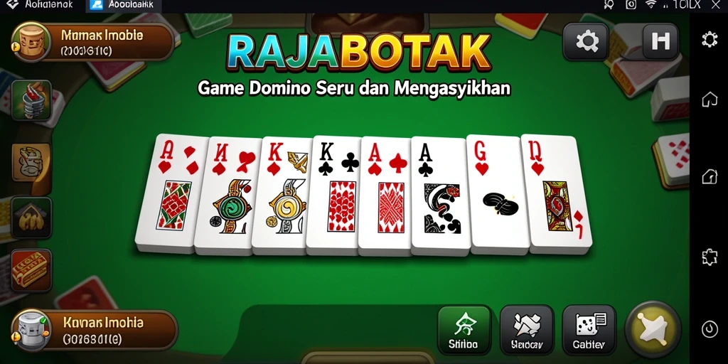 Screenshot gameplay RAJABOTAK menampilkan keseruan bermain Domino.