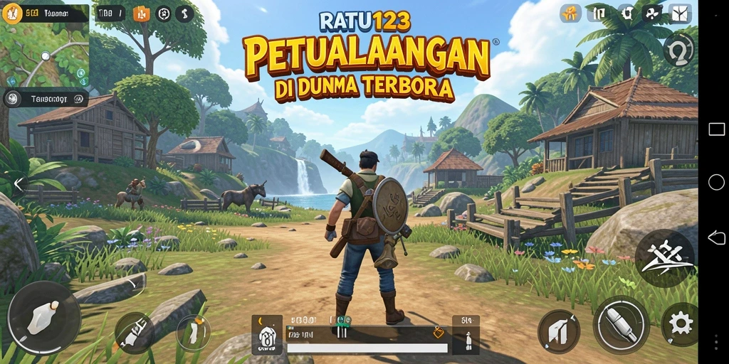 Menampilkan aksi seru dalam dunia terbuka RATU123.