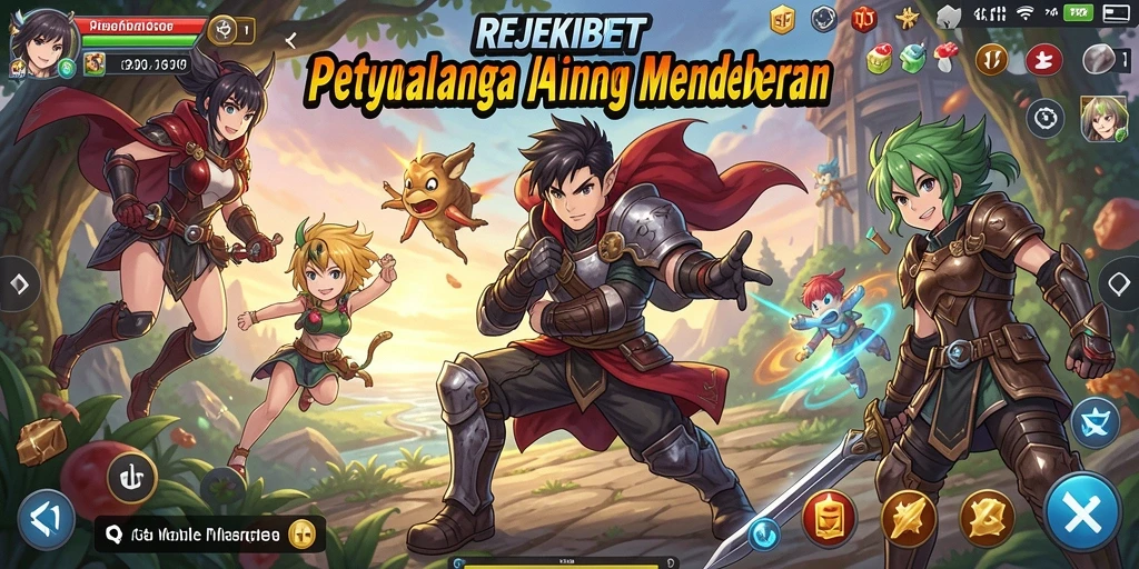 Screenshot gameplay REJEKIBET menampilkan karakter anime yang menarik.